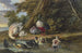 Due anatre con i loro piccoli ai margini dell'acqua - Dirck Dalens III — vista dell’opera