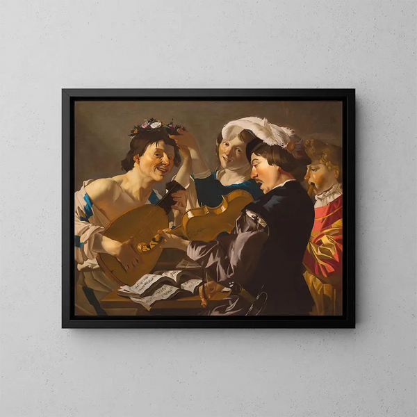 Le Concert - Dirck van Baburen — quadro incorniciato alla parete