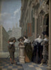 Conversazione all'esterno di un palazzo - Dirck van Delen — vista dell’opera