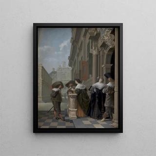 Dirck Van Delen - Conversation outside a Palace.webp