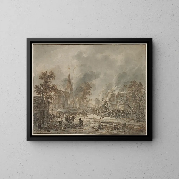 Soldati saccheggiatori - Dirk Langendijk — quadro incorniciato alla parete