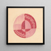 Divers piccoli schizzi per piano da tavolo intarsiato Design con motivo circolare rosso e rosa - Winold Reiss — quadro incorniciato alla parete