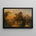 Paesaggio al tramonto - Domenico Bresolin — quadro incorniciato alla parete