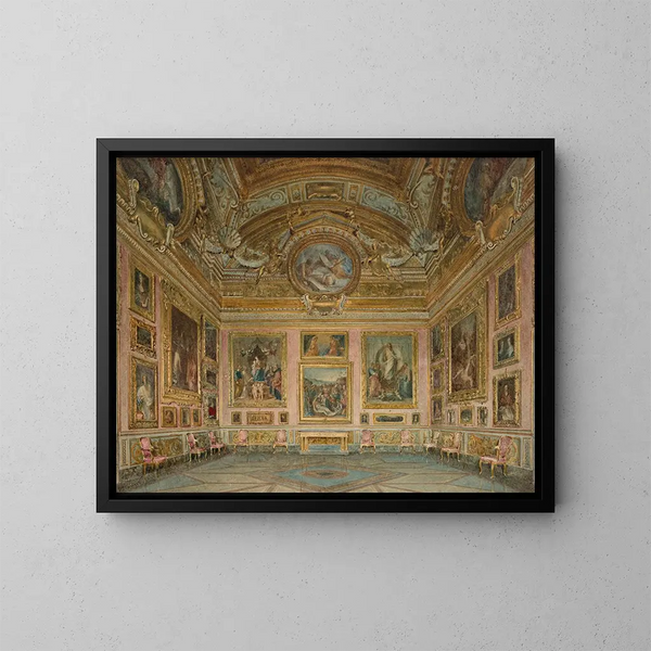 Interno del Palazzo Pitti a Firenze, Sala dell'Iliade - Domenico Caligo — quadro incorniciato alla parete
