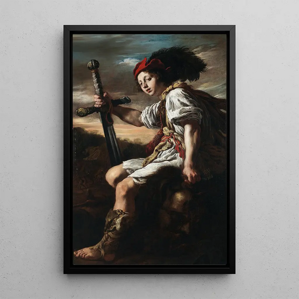 Riproduzione del dipinto David con la testa di Golia - Domenico Fetti