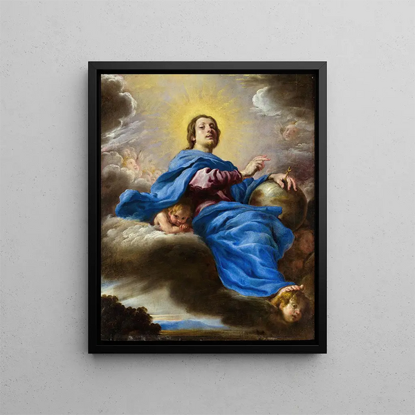 Salvatore del mondo - Domenico Fetti — quadro incorniciato alla parete