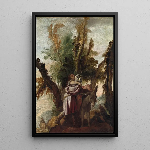 Il Buon Samaritano - Domenico Fetti — quadro incorniciato alla parete