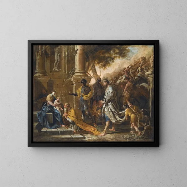 Adorazione dei Magi - Domenico Gargiulo — quadro incorniciato alla parete