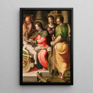 Domenico Tibaldi - The Holy Family with Saint Catherine of Alexandria and Saint Paul.webp