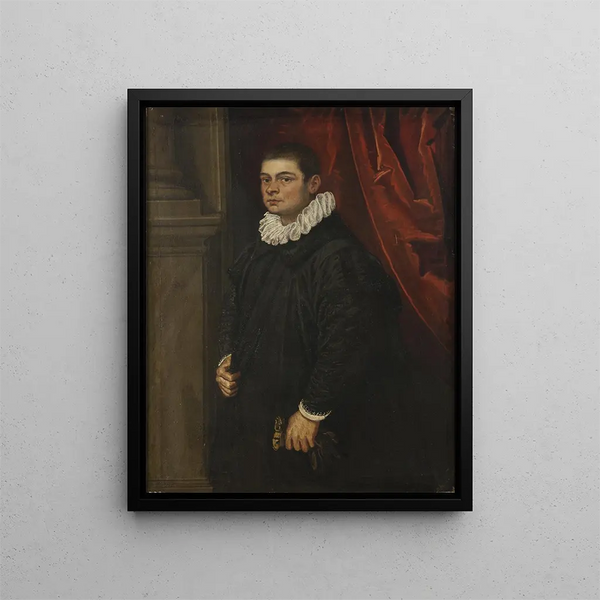Ritratto di un giovane uomo - Domenico Tintoretto — quadro incorniciato alla parete