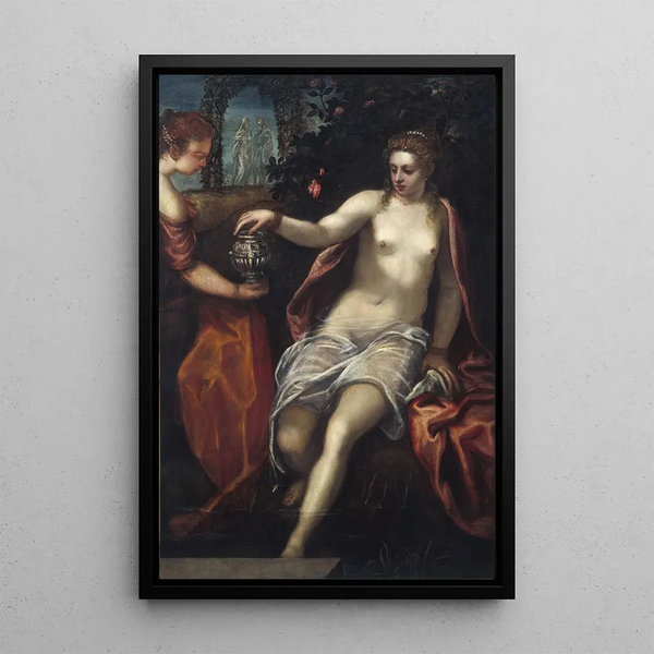 Suzanne - Domenico Tintoretto — quadro incorniciato alla parete