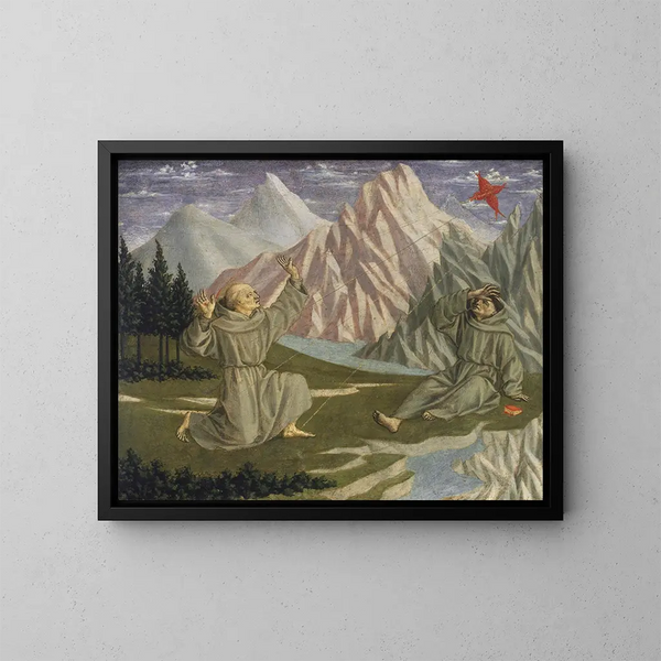 San Francesco riceve le stigmate - Domenico Veneziano — quadro incorniciato alla parete