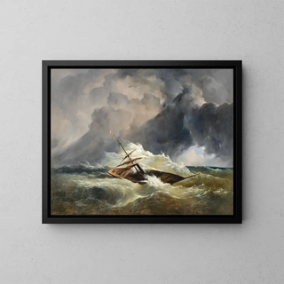Dominik Schuhfried - A Boat in Distress at Sea.webp