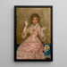 Donna con un fiore - Dominik Skutecký — quadro incorniciato alla parete