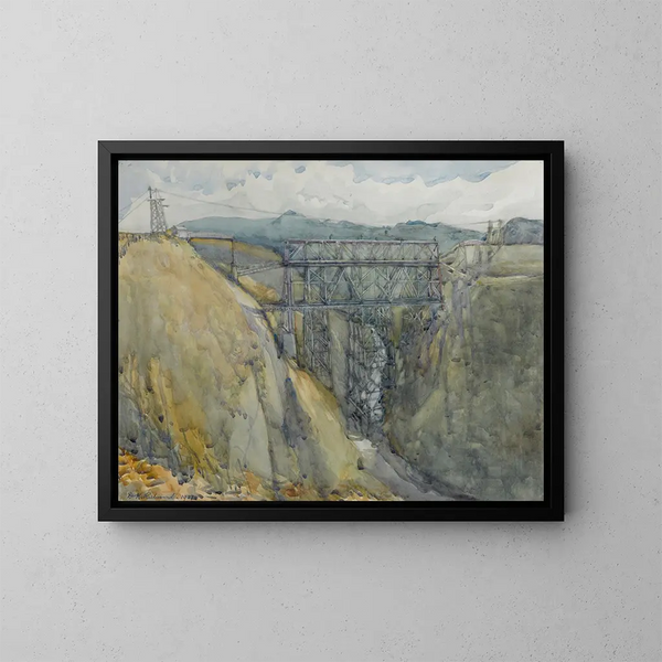 Le viaduc Waikoau - Dorothy Richmond — quadro incorniciato alla parete
