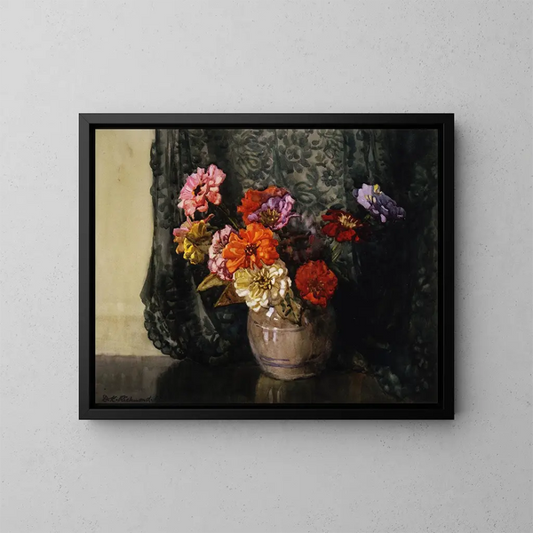 Zinnias - Dorothy Richmond — quadro incorniciato alla parete