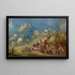 I Troiani che costruiscono il tempio di Venere e fanno offerte sulla tomba di Anchise in Sicilia - Dosso Dossi — quadro incorniciato alla parete