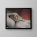 Victor Hugo sul suo letto di morte - Désiré François Laugée — quadro incorniciato alla parete