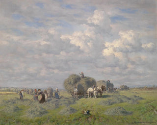 Raccolta di fieno in una giornata estiva - Désiré Thomassin — vista dell’opera