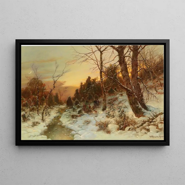 Dsir Thomassin - Woodworkers In A Winter Woodland.webp