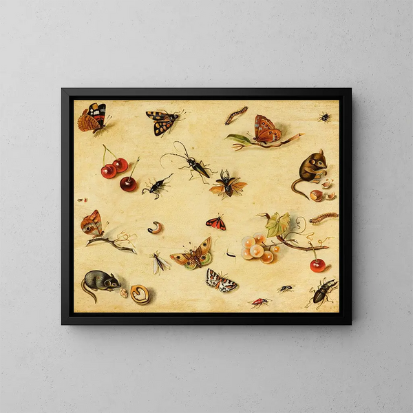 Flora e fauna - Scuola Olandese — quadro incorniciato alla parete
