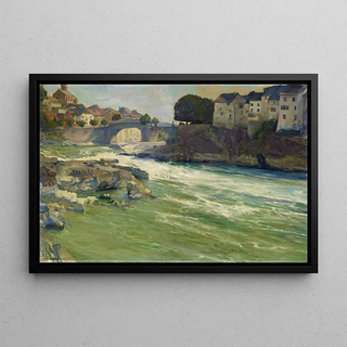 E Augusto Lovatti - The Rhine At Laufenburg.webp