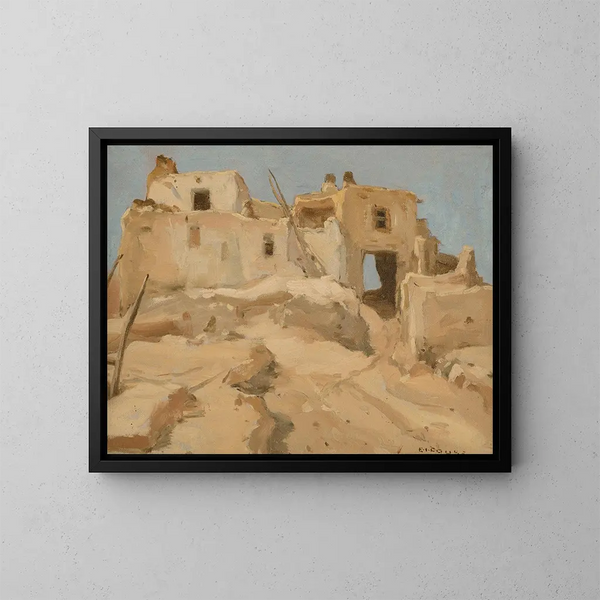 Arcade Hopi, Walpi, Arizona - Eanger Irving Couse — quadro incorniciato alla parete