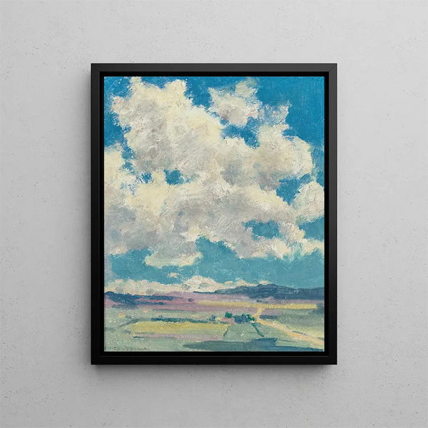 sopra la valle di Taos - Eanger Irving Couse — quadro incorniciato alla parete