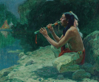 Eanger Irving Couse - The Call of the Flute.webp
