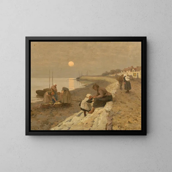 Le quai à Naples - Eanger Irving Couse — quadro incorniciato alla parete