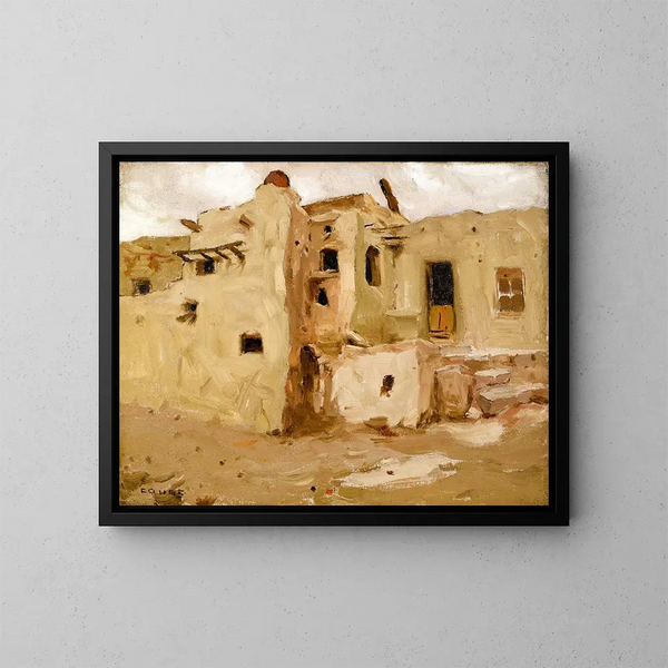 Pueblo de Walpi - Eanger Irving Couse — quadro incorniciato alla parete