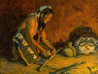 Eanger Irving Couse - Winding the Bow.webp