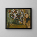 Una donna seduta accanto a un vaso di fiori - Edgar Degas — quadro incorniciato alla parete