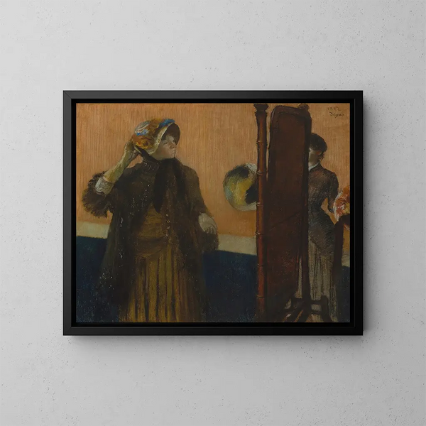 Chez les modistes - Edgar Degas — quadro incorniciato alla parete