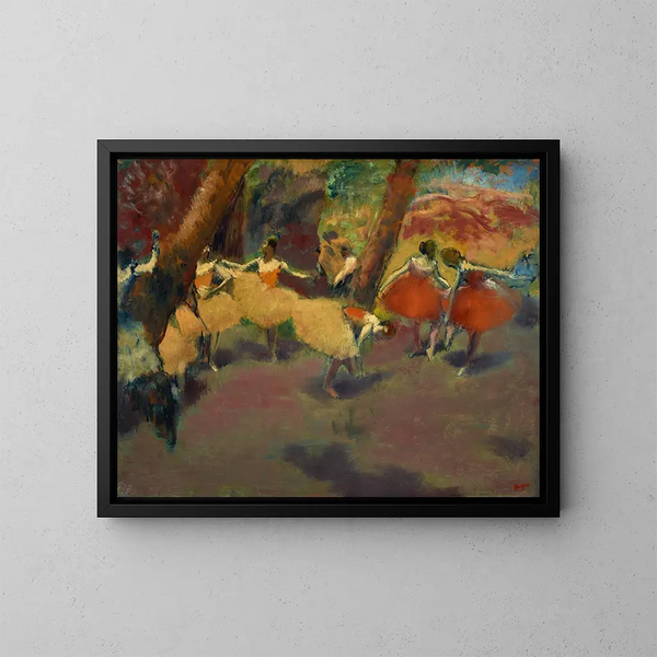 Prima della performance - Edgar Degas — quadro incorniciato alla parete