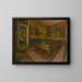 Sala da biliardo a MnilHubert - Edgar Degas — quadro incorniciato alla parete