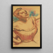Busto di ballerina con corpetto rosso - Edgar Degas — quadro incorniciato alla parete