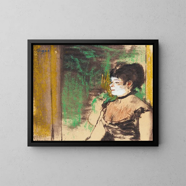 Cantante di caffè-concerto - Edgar Degas — quadro incorniciato alla parete
