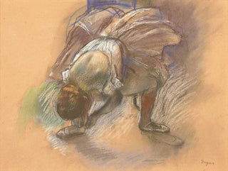 Edgar Degas - Danseuse rajustant son chausson.webp
