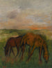 Due cavalli al pascolo - Edgar Degas — vista dell’opera