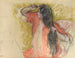 Donna in vestaglia rossa che si pettina - Edgar Degas — vista dell’opera