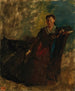 Donna seduta su un divano - Edgar Degas — vista dell’opera