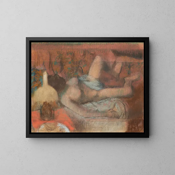 Donna nuda sdraiata - Edgar Degas — quadro incorniciato alla parete