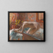 Donna che esce dalla vasca - Edgar Degas — quadro incorniciato alla parete