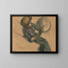 Donna con un cappello - Edgar Degas — quadro incorniciato alla parete