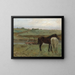 Dei cavalli in un prato - Edgar Degas — quadro incorniciato alla parete