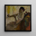 Ritratto di Mlle Rose Caron - Edgar Degas — quadro incorniciato alla parete