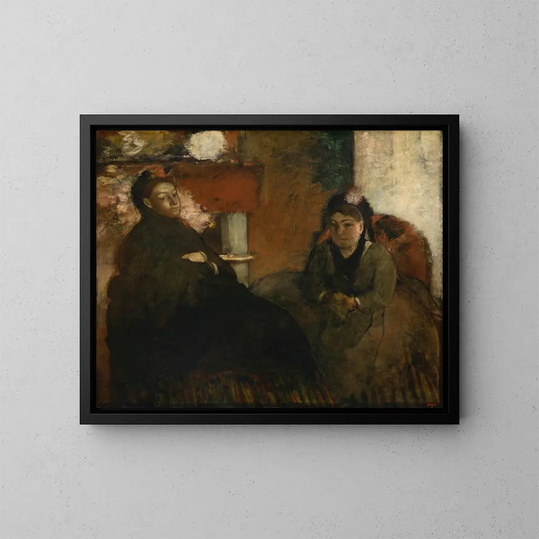 Ritratto della signora Lisle e della signora Loubens - Edgar Degas — quadro incorniciato alla parete