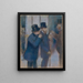 ritratti alla Borsa (Conflitto di casi) - Edgar Degas — quadro incorniciato alla parete
