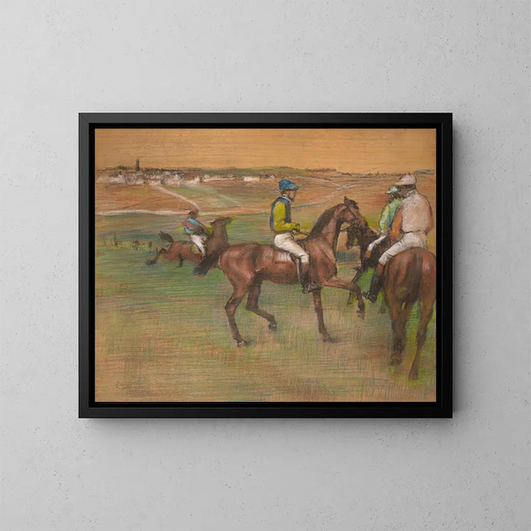 Cavalli da corsa - Edgar Degas — quadro incorniciato alla parete